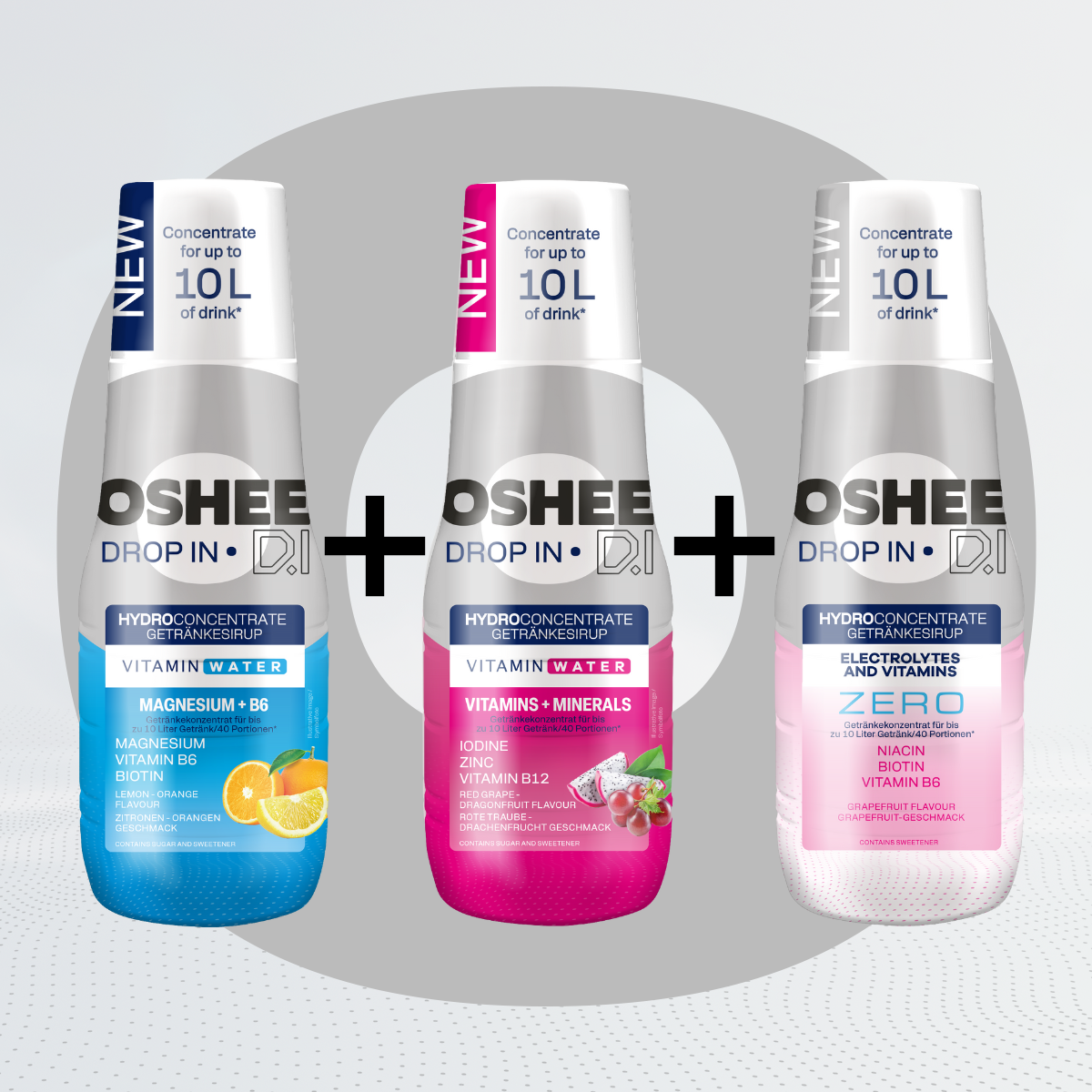 Taste Explorer Pack - Rote Traube-Drachenfrucht + Grapefruit + Zitrone-Orange – 3x500 ml