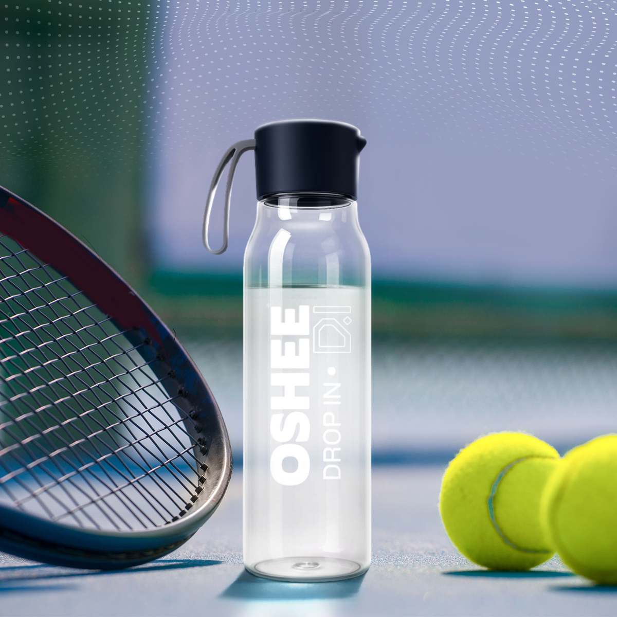 TRANSPARENTE 550-ML-FLASCHE AUS ROBUSTEM TRITAN