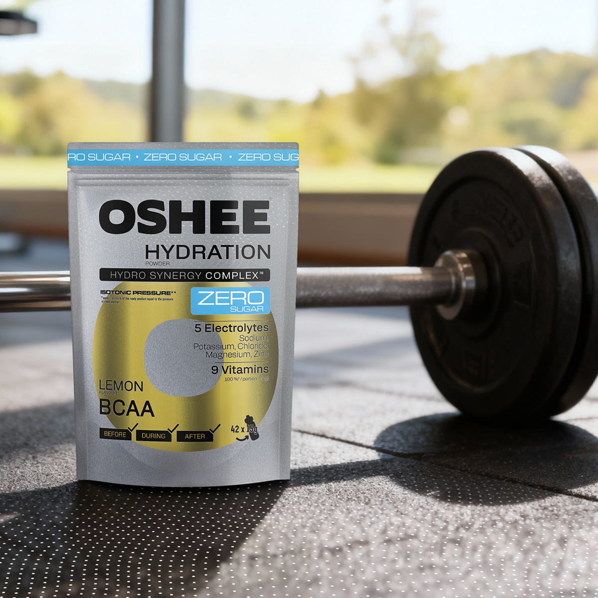 OSHEE Hydration Zero Sugar proszek Lemon BCAA 630 g