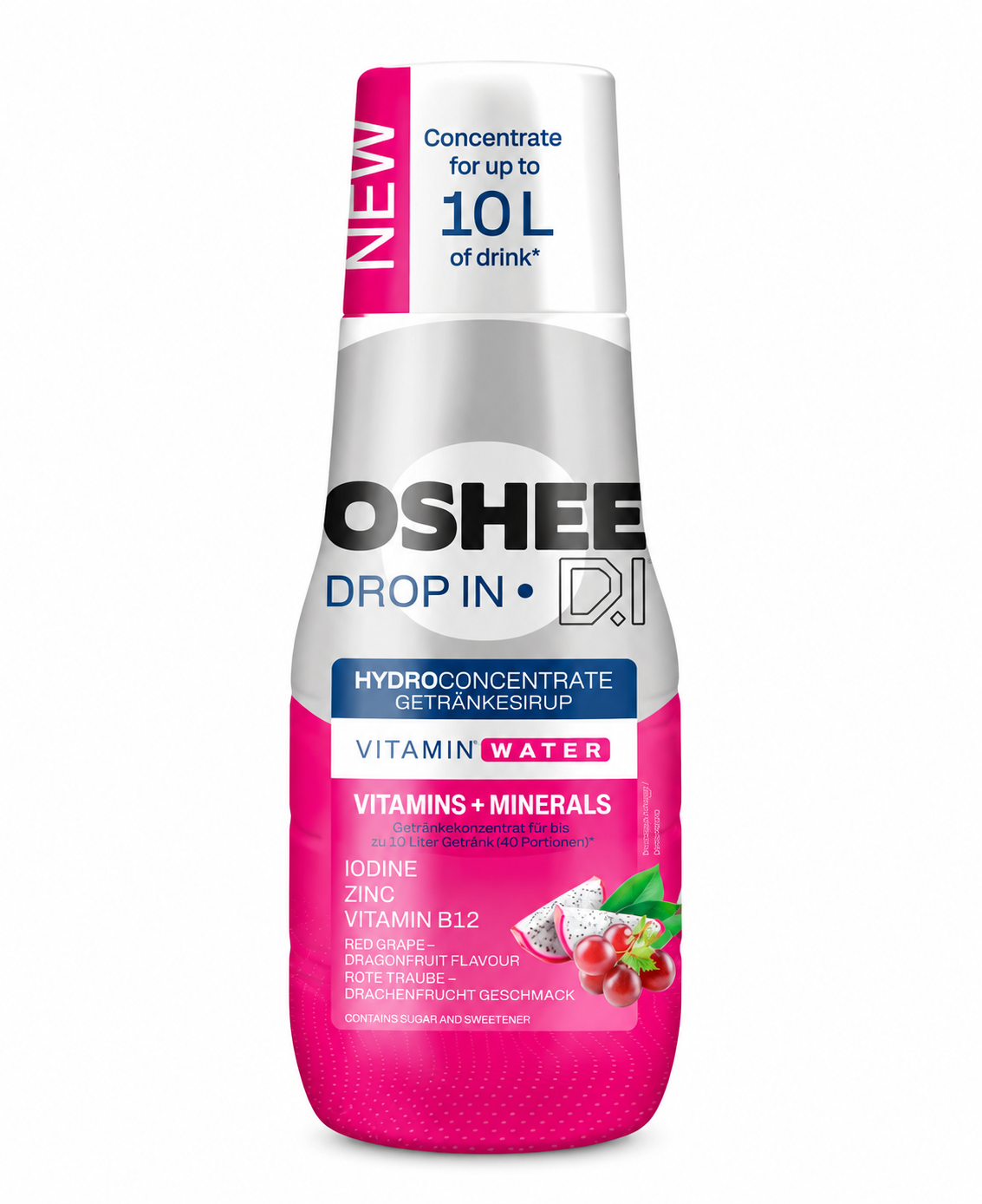 Getränkesirup OSHEE DROP IN Rote Traube-Drachenfrucht – Vitamine und Mineralstoffe – 500 ml