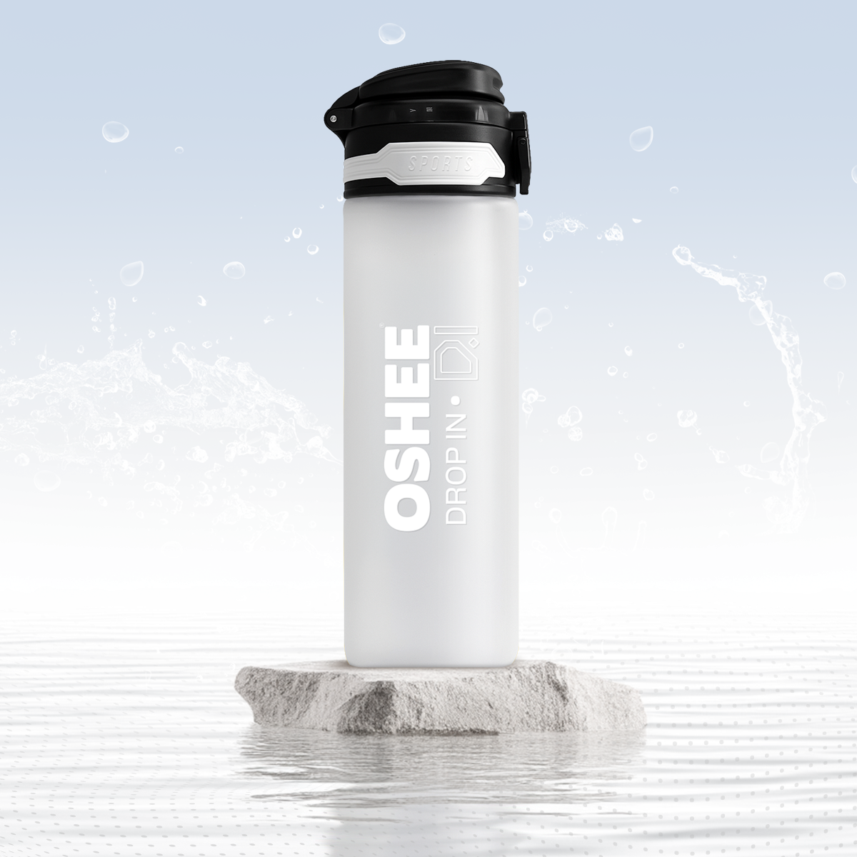 TRANSPARENTE 650-ML-FLASCHE AUS ROBUSTEM TRITAN