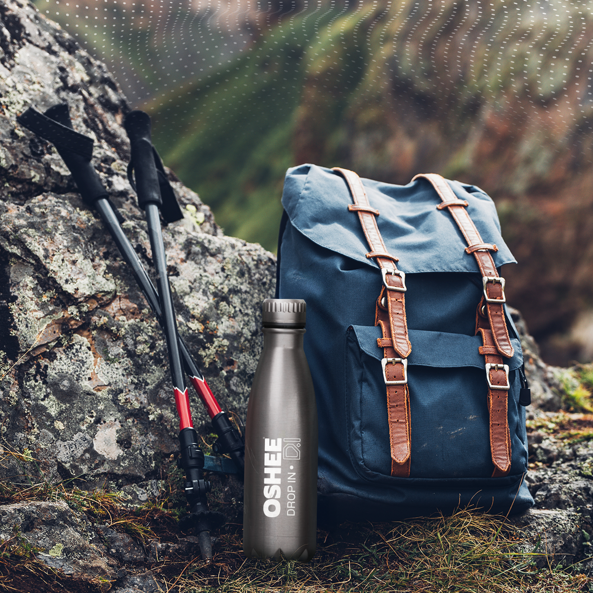 Thermosflasche aus Edelstahl, silber, 500 ml