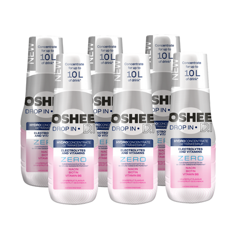 6 x Getränkesirup OSHEE DROP IN ZERO – Grapefruit – Elektrolyte und Vitamine – 500 ml